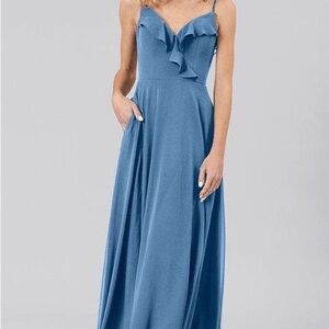 Revelry Elegant Blue Bridesmaid Maxi Dress